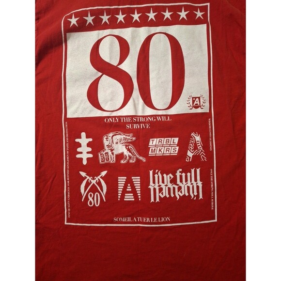 AKOO Shirt Mens T Shirt 3X Red World Renowned Ricals No Comp Cobra AOP EUC - Picture 8 of 10